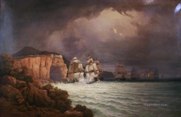 Warship Painting - Combat du Romulus Naval Battle